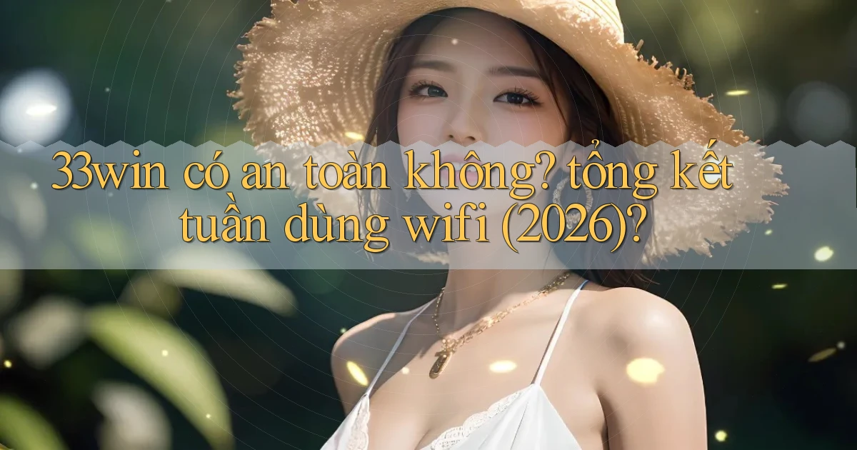 33win có an toàn không tổng kết tuần dùng wifi (2026)