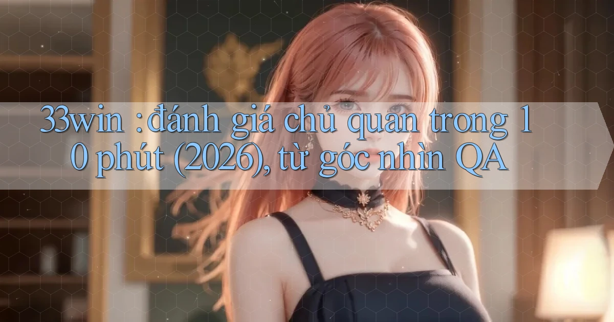 33win đánh giá chủ quan trong 10 phút (2026), từ góc nhìn QA