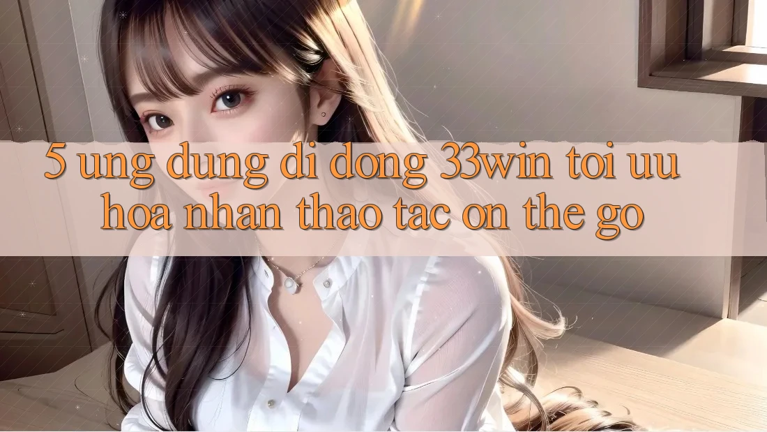 5. Ứng dụng Di Động 33win - Tối Ưu Hóa Nhận thao tác “On-The-Go”