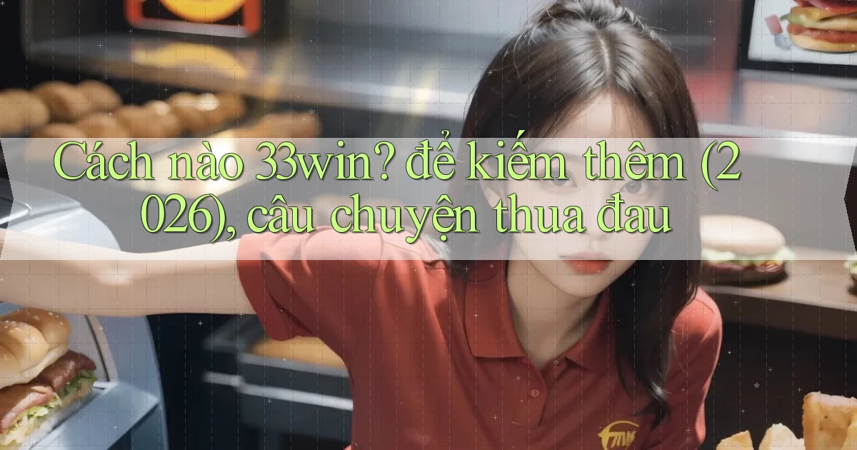 Cách nào 33win để kiếm thêm (2026), câu chuyện thua đau