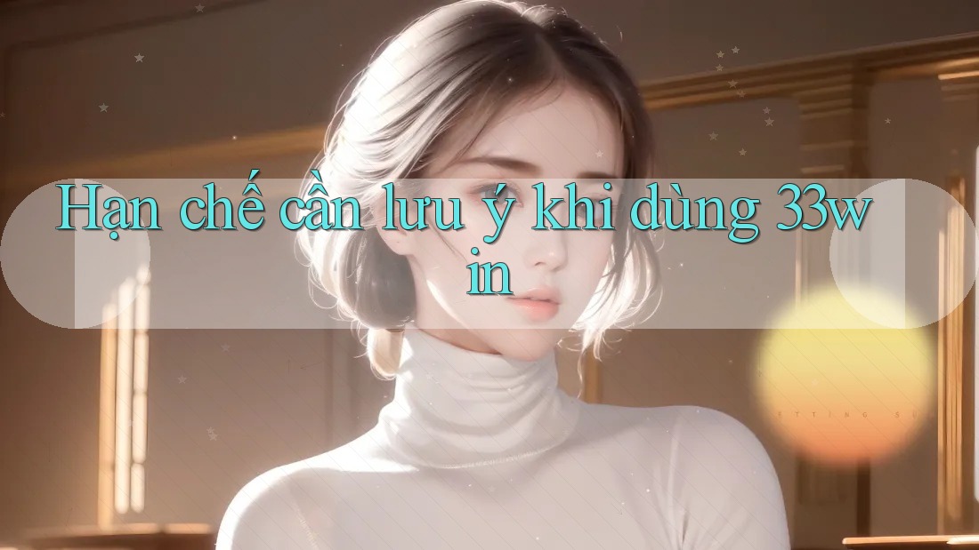 Hạn chế cần lưu ý khi dùng 33win