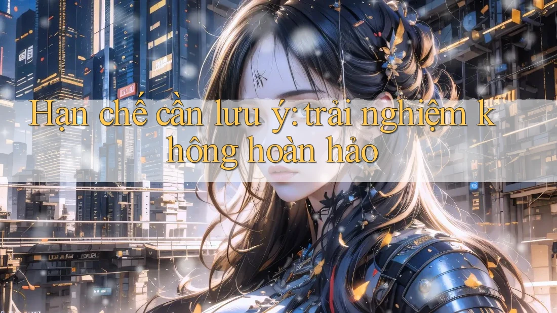 Hạn chế cần lưu ý: trải nghiệm không hoàn hảo