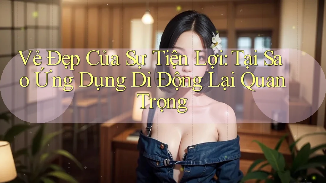 Vẻ Đẹp Của Sự Tiện Lợi: Tại Sao Ứng Dụng Di Động Lại Quan Trọng